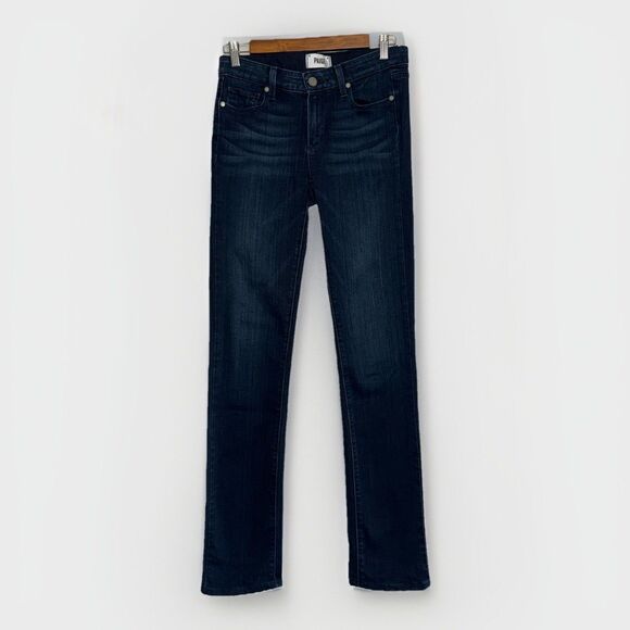 Paige Jeans Womens Skyline Straight Dark Wash Stretch Transcend Denim Soft Sz 27 - Picture 1 of 16